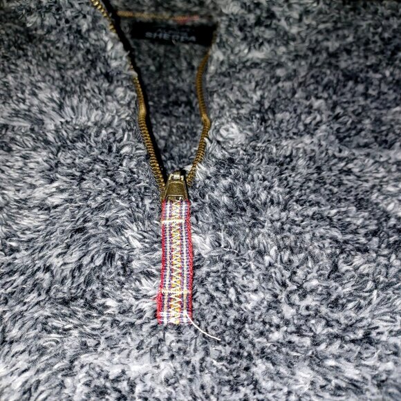 Alpine Sherpa Pullover Relaxed Cabincore 1/4 Zip Cozy Boxy Jacket Top Wms XXL - Picture 6 of 9